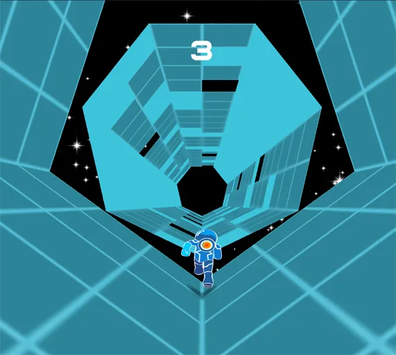 Move inside the rotating tube in Electron Dash