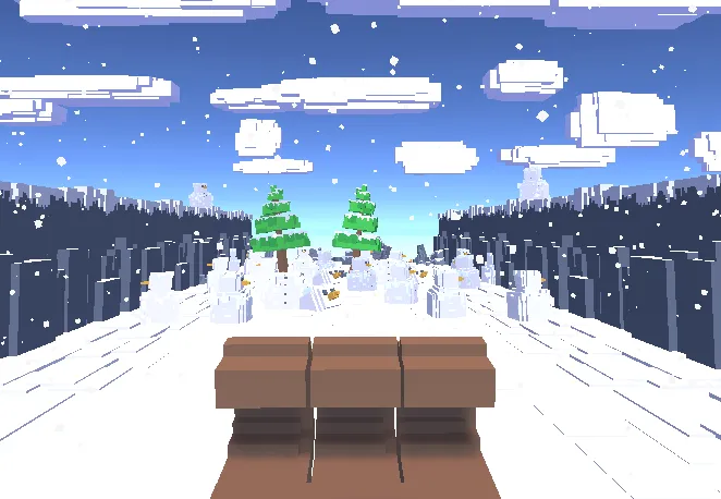 Steer the sled on Snow Road