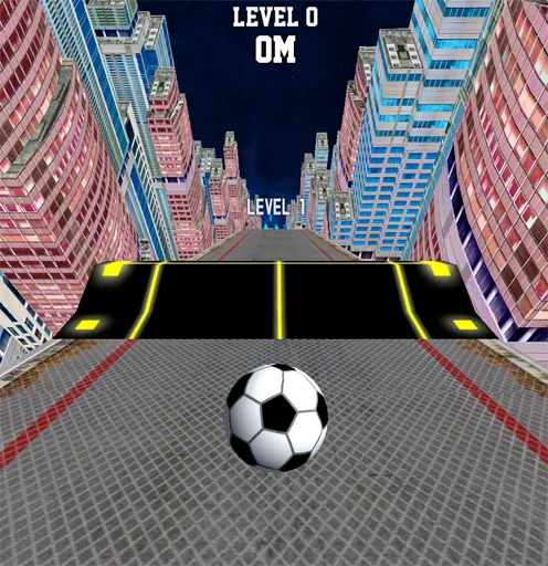 Slope City ball rolling through city obstacles