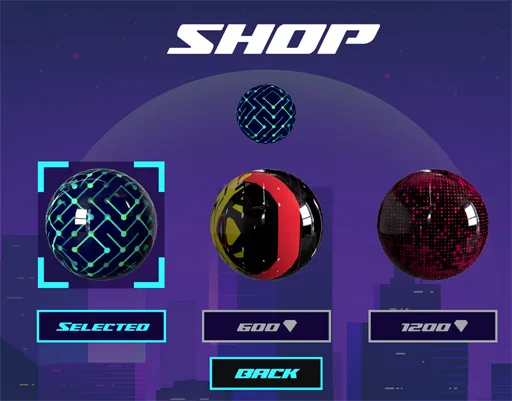 Slope Cyber Shop where gems buy new cyberballs